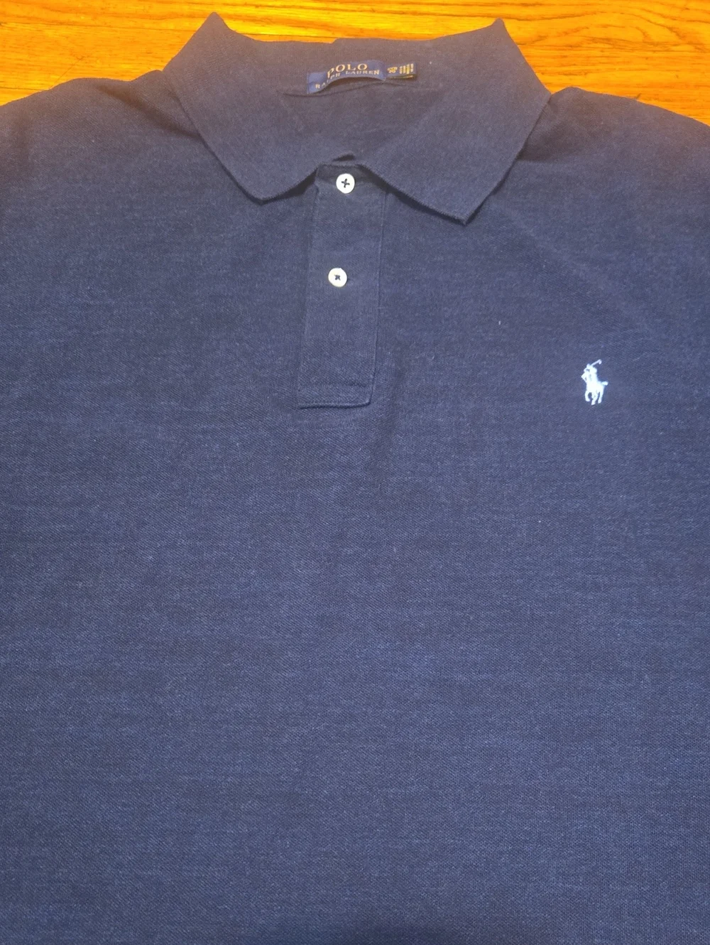 Polo Ralph Lauren Men's Big/Tall Heather Navy Blue 3XB Short Sleeve Polo